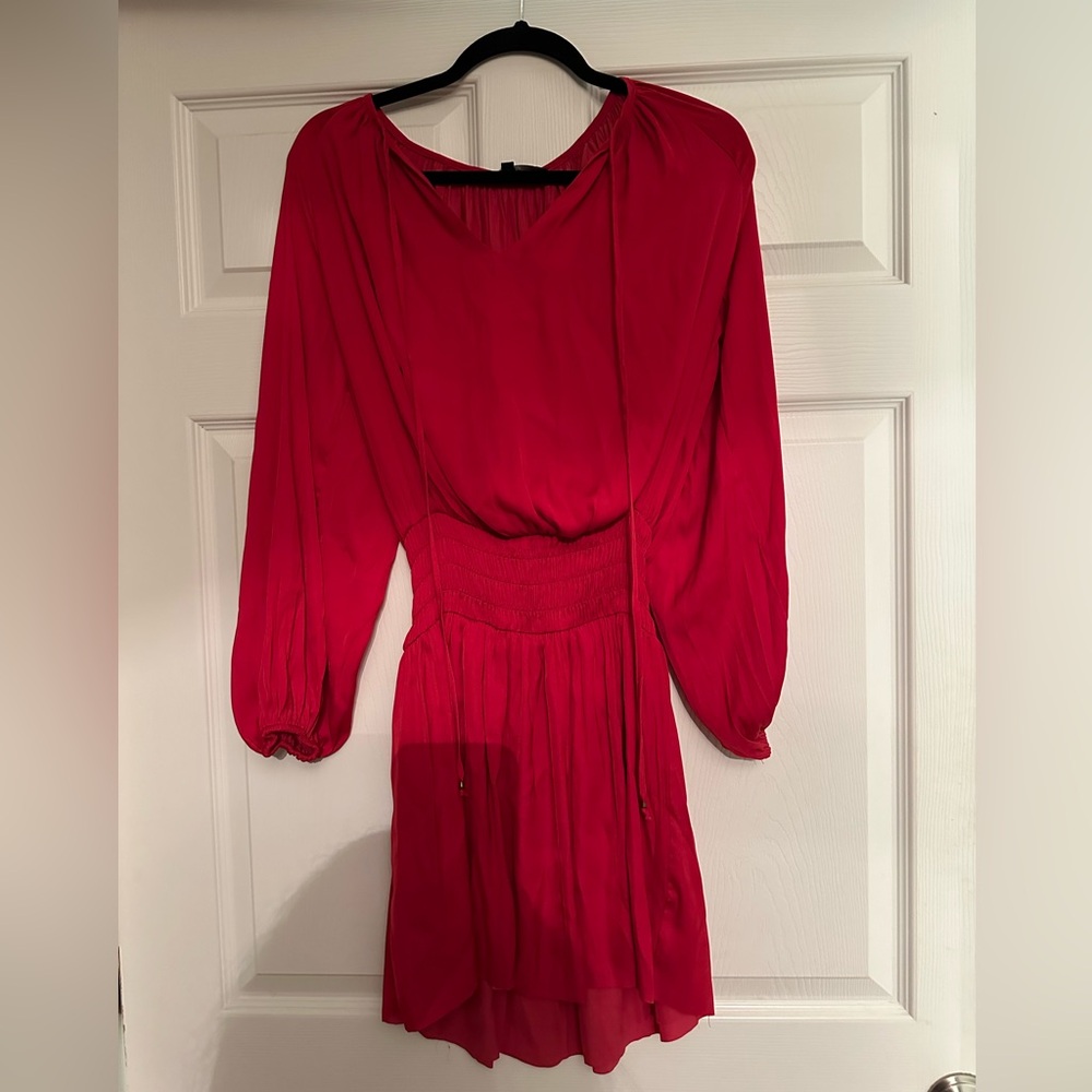 NWT White House Black Market Size XXS Long Sleeve Blouson Dress